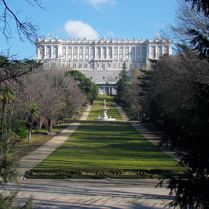 Fachada Palacio Real, Campo del Moro