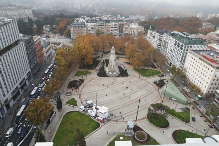 Vista aérea de Plaza España